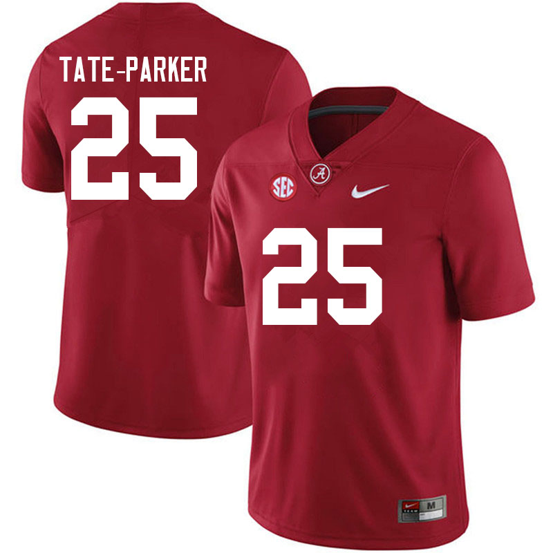 Alabama Crimson Tide Men's Jordan Tate-Parker #25 Crimson NCAA Nike Authentic Stitched 2021 College Football Jersey TU16L21DW